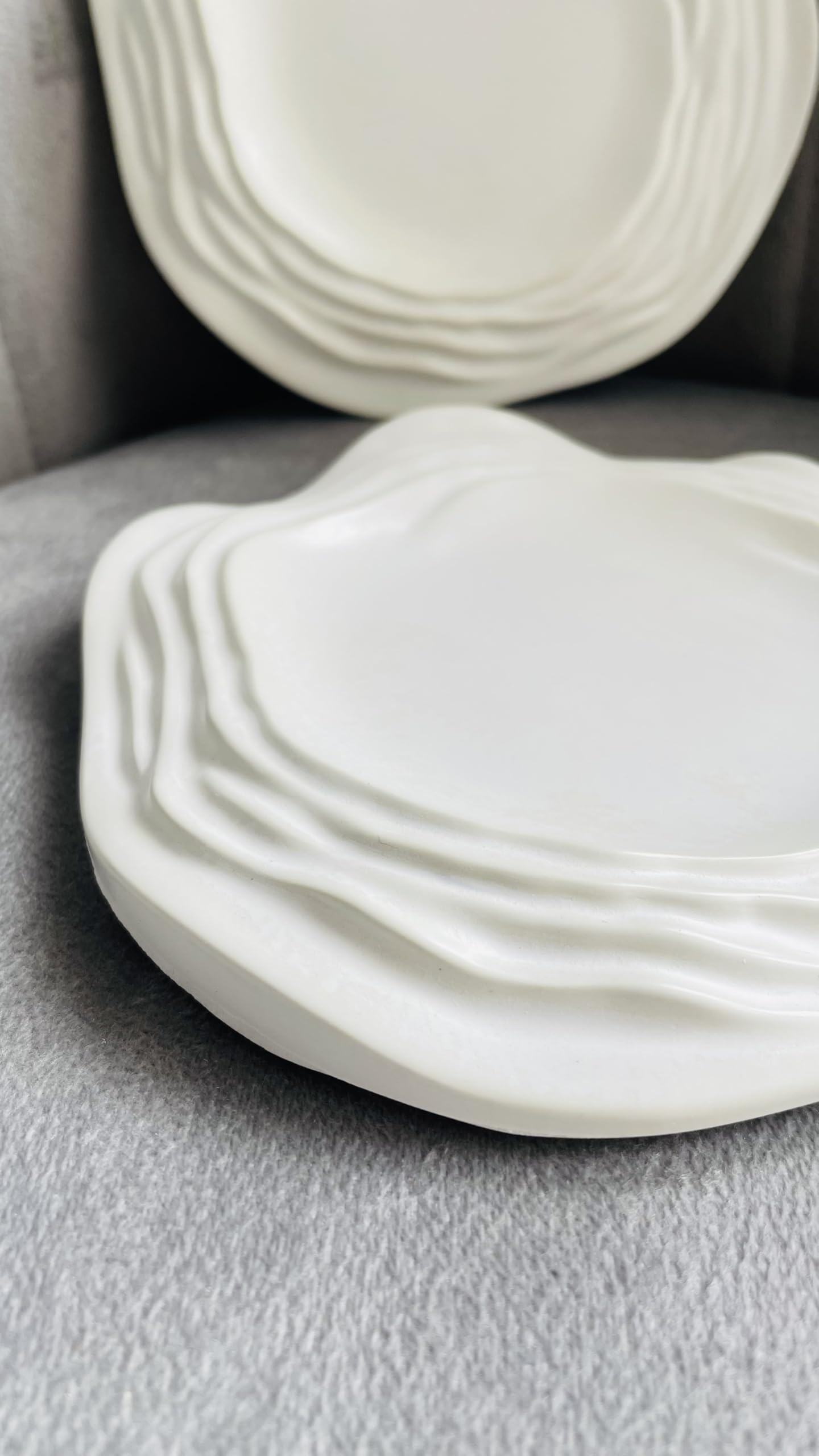 Treetrunk Wave Ripple Tray| Cement Tray | Aesthetic Tray | Minimalist Decor | Trinket Tray | Modern Home Decor | New Home Gift |